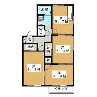 メゾンパークス B【2階】の間取り