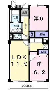 サザンテラス【3階】の間取り