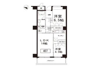 ルーチェ光が丘【4階】の間取り