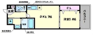 NU KITATANABE(ヌーキタタナベ)【3階】の間取り