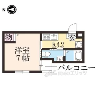 オリエント五条坂【4階】の間取り