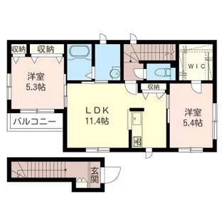 メゾンボヌール【2階】の間取り
