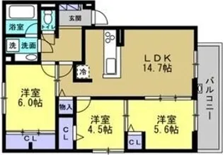 ルーチェ・フォレ【1階】の間取り