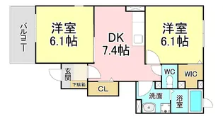 フレシール小倉東B【1階】の間取り
