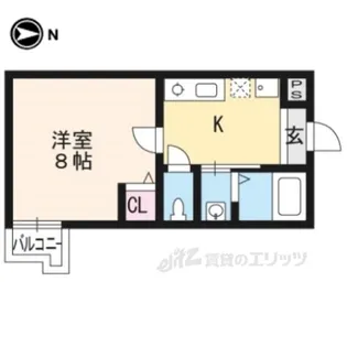 アークリード五条堀川【2階】の間取り