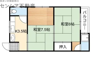 嶋川マンション【4階】の間取り