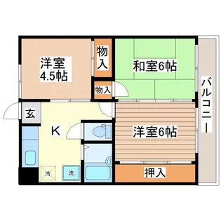 大手町YKハイツA棟【3階】の間取り