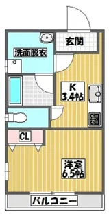 ボヌールミオナ(R)【2階】の間取り