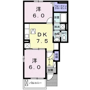 リップル ガーデン III【1階】の間取り