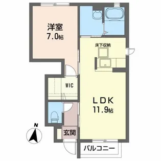 シャーメゾン リツオウ【1階】の間取り