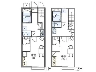 レオパレスTadashi【2階】の間取り