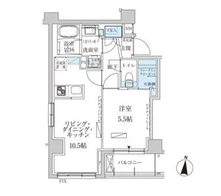 パークアクシス池上【4階】の間取り