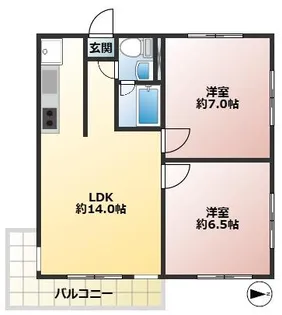 ヌーベル三鷹【2階】の間取り