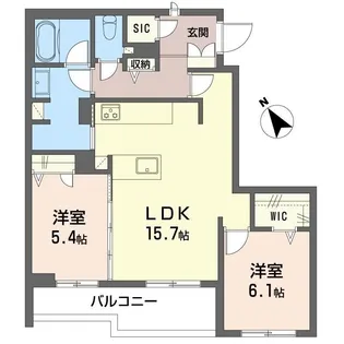 クラウンレジデンスII【1階】の間取り