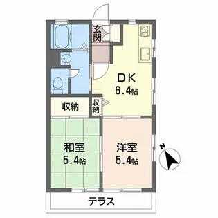 ル クレール【1階】の間取り