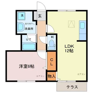 シルエーラあきのI【1階】の間取り