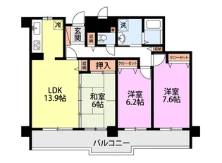 サーム上所【5階】の間取り