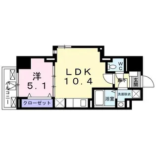 ヴィラ フェリシア 小台橋【5階】の間取り