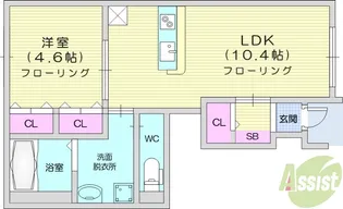 ルピナス・コート【1階】の間取り