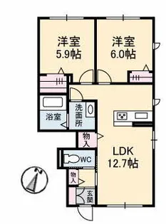 シャーメゾンヒロ【1階】の間取り