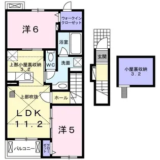 ラフレシール【2階】の間取り