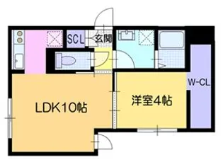 ノーブル麻生【2階】の間取り