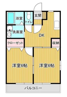 フラッツA【2階】の間取り
