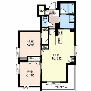 Ateliell【2階】の間取り