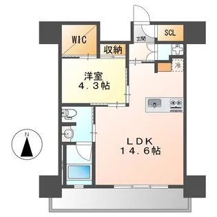 栄タワーヒルズ【6階】の間取り