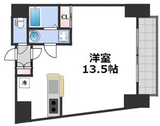グランエクラ今宮戎【9階】の間取り