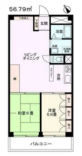 門前仲町スカイハイツ【13階】の間取り