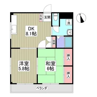 マンションモテギ【3階】の間取り