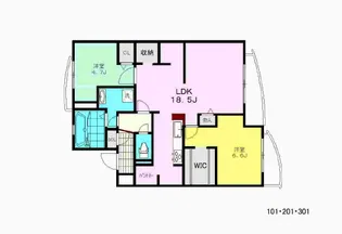 ドミール半僧坊【2階】の間取り