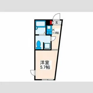 ドリームコート熊野前【3階】の間取り