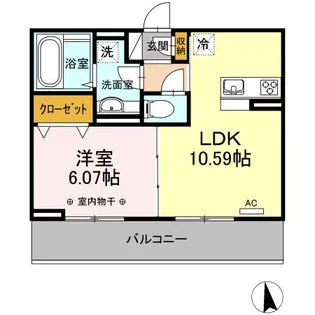 クレメント【2階】の間取り