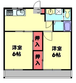 プレジール二宮【1階】の間取り