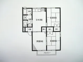 セジュール栗生C【2階】の間取り