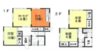 神奈川県鎌倉市稲村ガ崎4【一戸建】の間取り