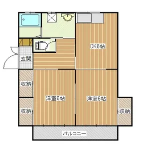 フラットいまかつ【2階】の間取り