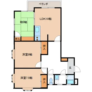 大町おおいマンション【1階】の間取り