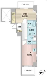 ライオンズプラザ東麻布【7階】の間取り