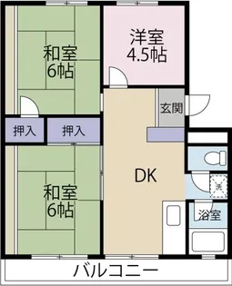 吉野川ハイツ【3階】の間取り