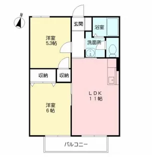 エスポアール上峰 A棟【2階】の間取り