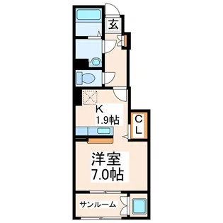 ネオ レジデンス八王寺【1階】の間取り