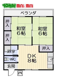 金谷コーポ【1階】の間取り