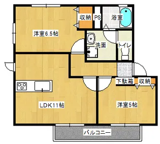 アネックス勝林田【2階】の間取り