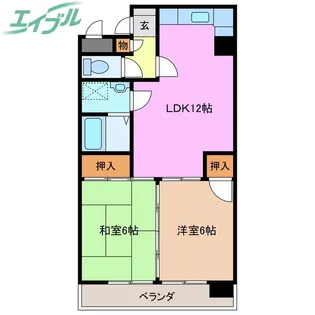 シャンボール西浦【4階】の間取り