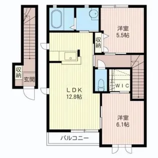 ルミエールB【2階】の間取り