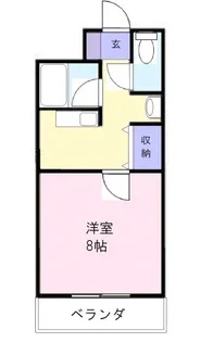 サンハイツ栗真【1階】の間取り