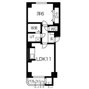 フレックス南郷通【4階】の間取り